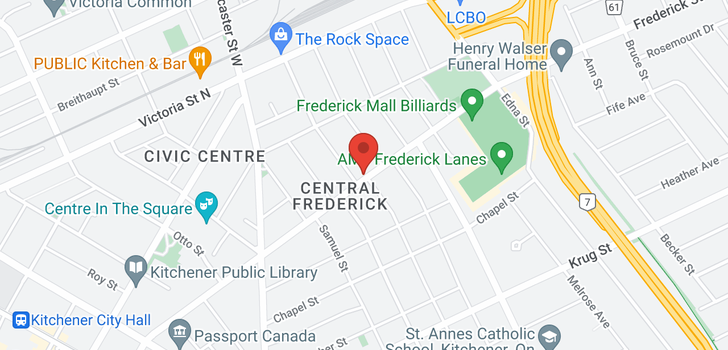 map of 288 FREDERICK Street